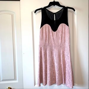 Mesh upper Skater Dress